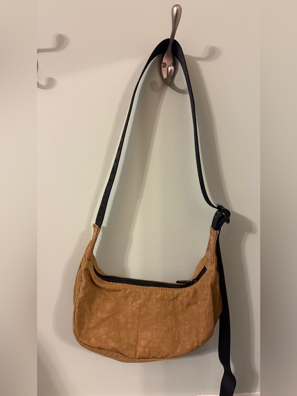 MINI Nylon Baggu Crescent Shoulder Bag- Camel Brown